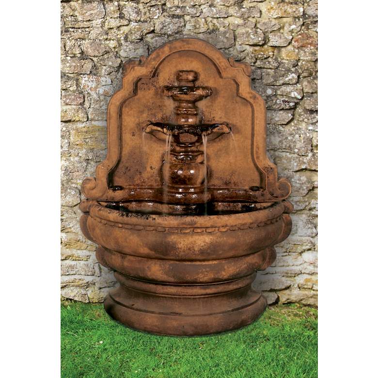 Image 1 Grand Tier Relief Lavabo 62" High Relic Lava Wall Fountain
