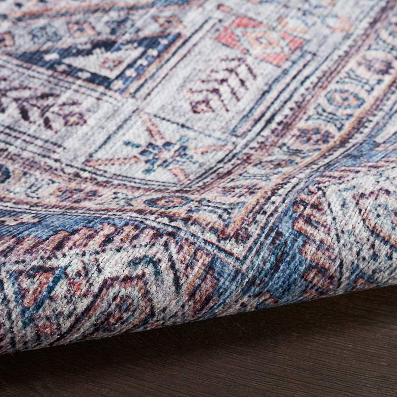 Image 6 Grand Washables GRW01 5&#39;3 inchx7&#39;3 inch Rust Red Blue Area Rug more views
