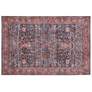 2_Grand Washables GRW02 4'x6' Navy Brick Rectangular Area Rug