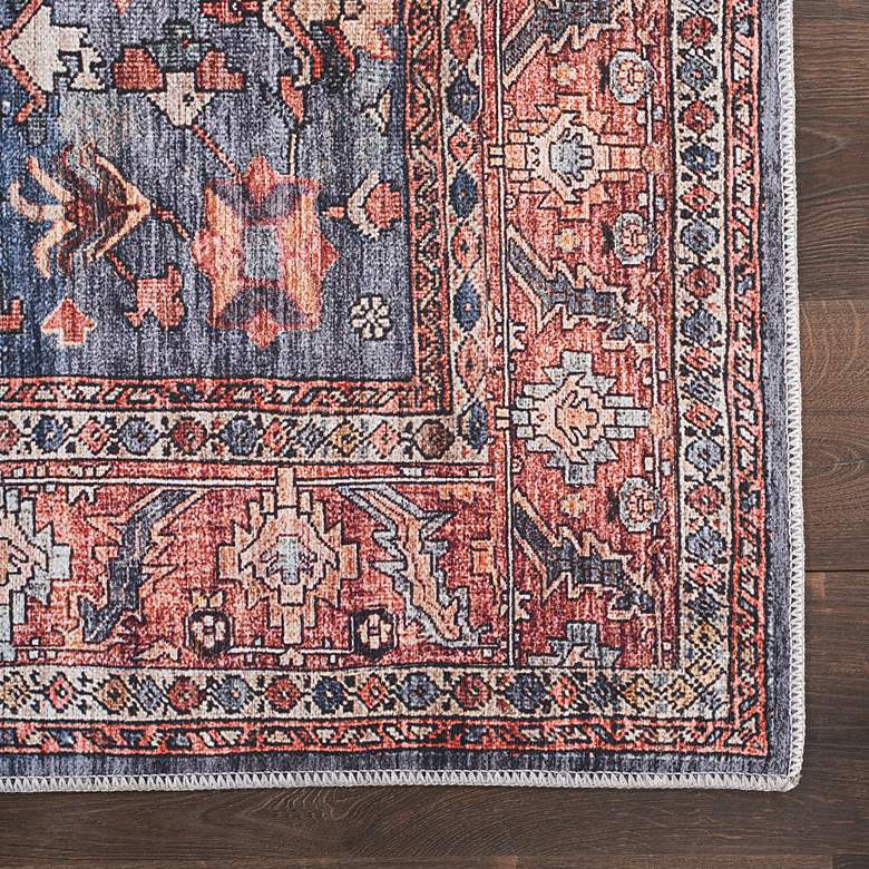 Image 3 Grand Washables GRW02 4'x6' Navy Brick Rectangular Area Rug more views