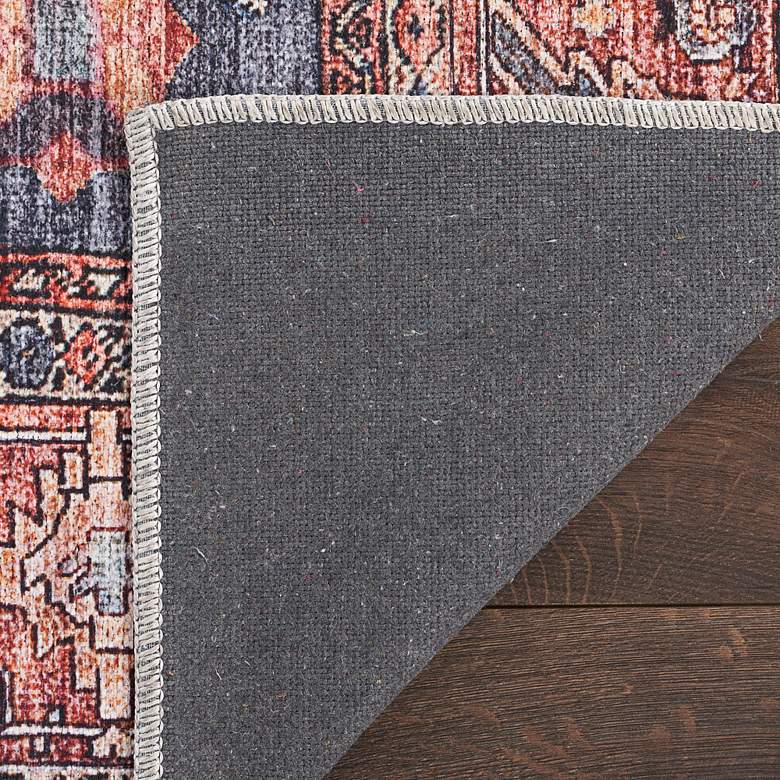 Image 4 Grand Washables GRW02 4'x6' Navy Brick Rectangular Area Rug more views