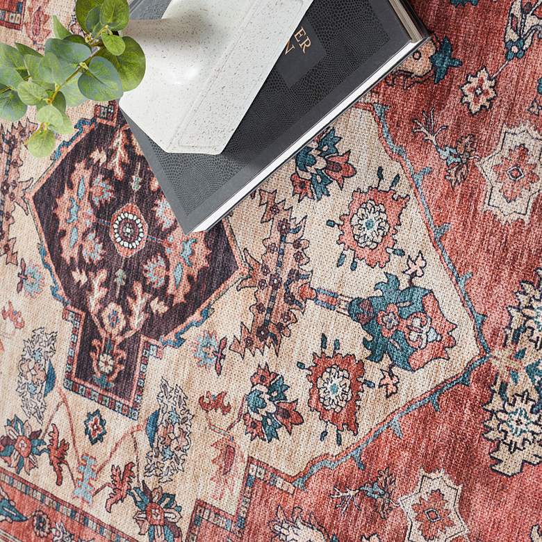 Image 5 Grand Washables GRW03 4'x6' Multi-Color Rust Area Rug more views