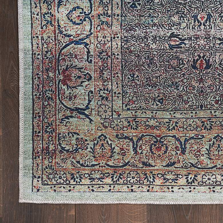 Image 3 Grand Washables GRW04 5'3"x7'3" Blue Emerald Area Rug more views