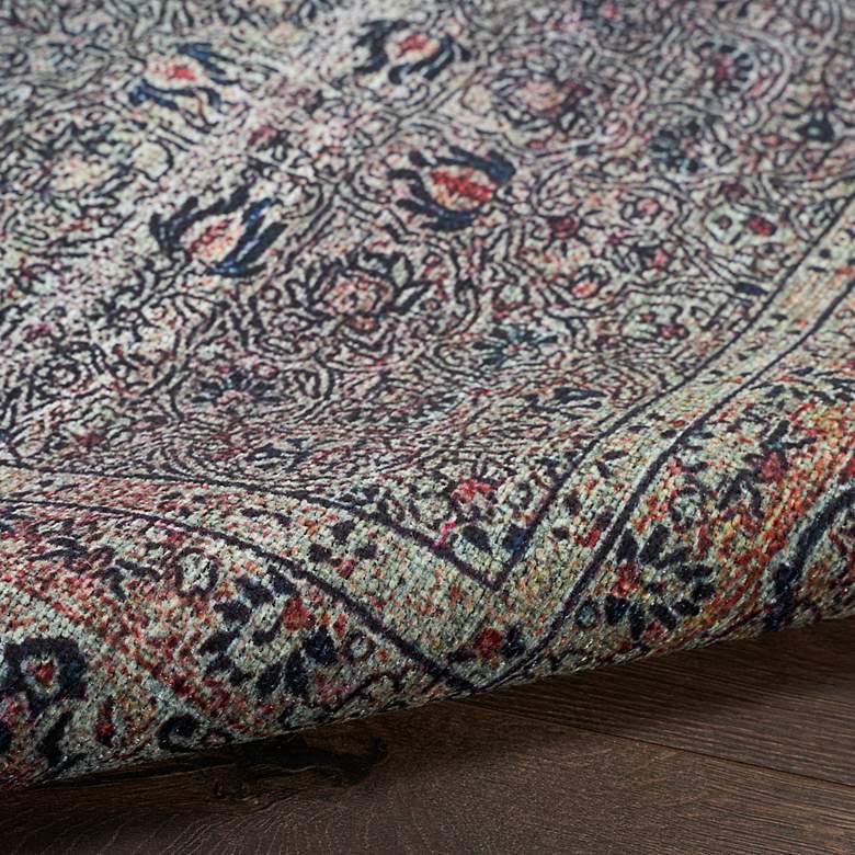 Image 6 Grand Washables GRW04 5'3"x7'3" Blue Emerald Area Rug more views