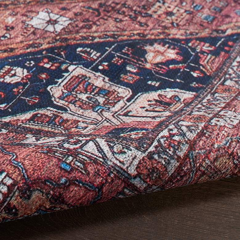 Image 6 Grand Washables GRW05 5'3"x7'3" Brick Red Ivory Area Rug more views