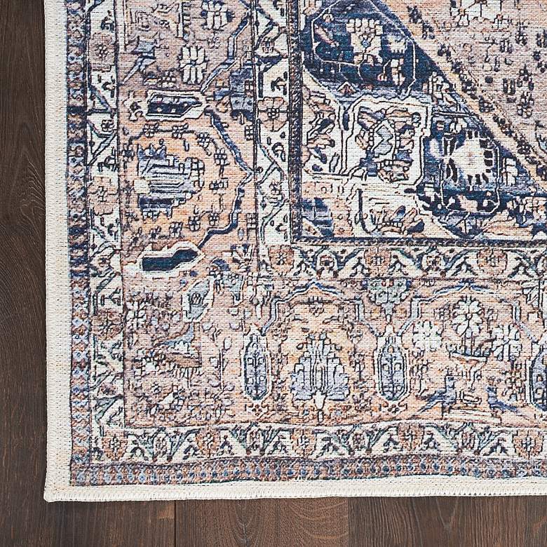 Image 3 Grand Washables GRW05 5'3"x7'3" Ivory Blue Area Rug more views