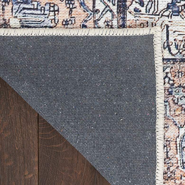 Image 4 Grand Washables GRW05 5'3"x7'3" Ivory Blue Area Rug more views
