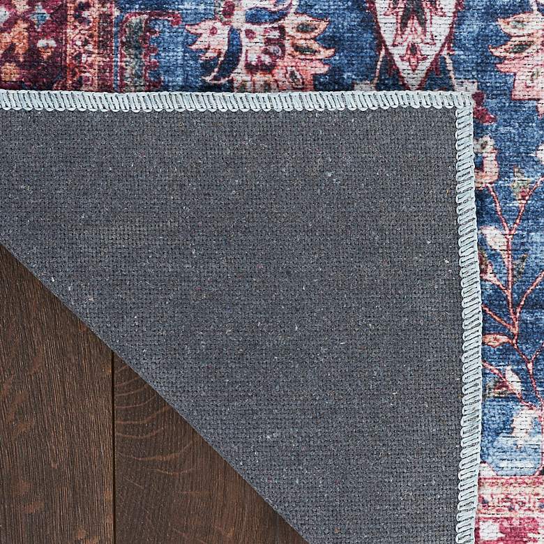 Image 4 Grand Washables GRW06 5&#39;3 inchx7&#39;3 inch Blue Burgundy Area Rug more views