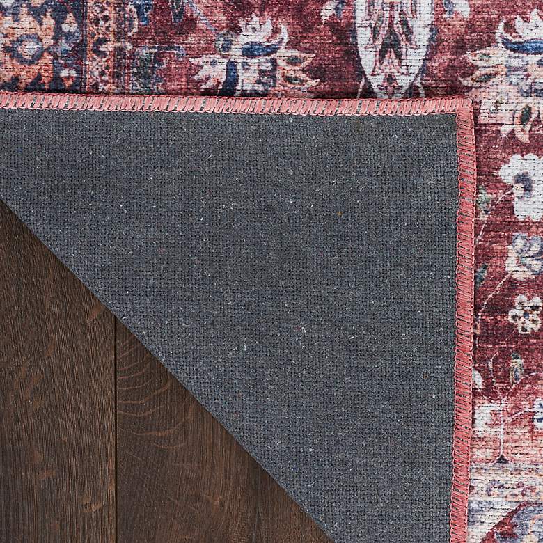 Image 4 Grand Washables GRW06 5'3"x7'3" Brick Red Blue Area Rug more views