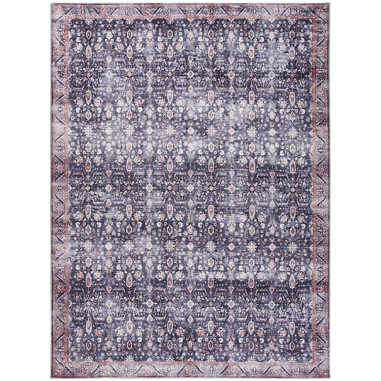 Image 2 Grand Washables GRW06 5'3"x7'3" Navy Ivory Area Rug
