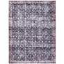 Grand Washables GRW06 5&#39;3"x7&#39;3" Navy Ivory Area Rug
