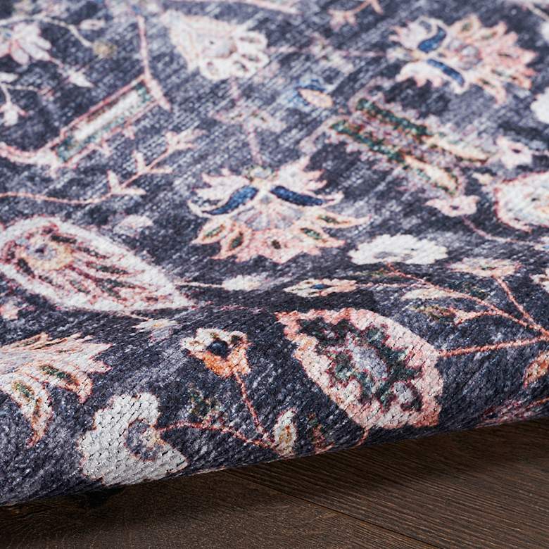 Image 6 Grand Washables GRW06 5'3"x7'3" Navy Ivory Area Rug more views