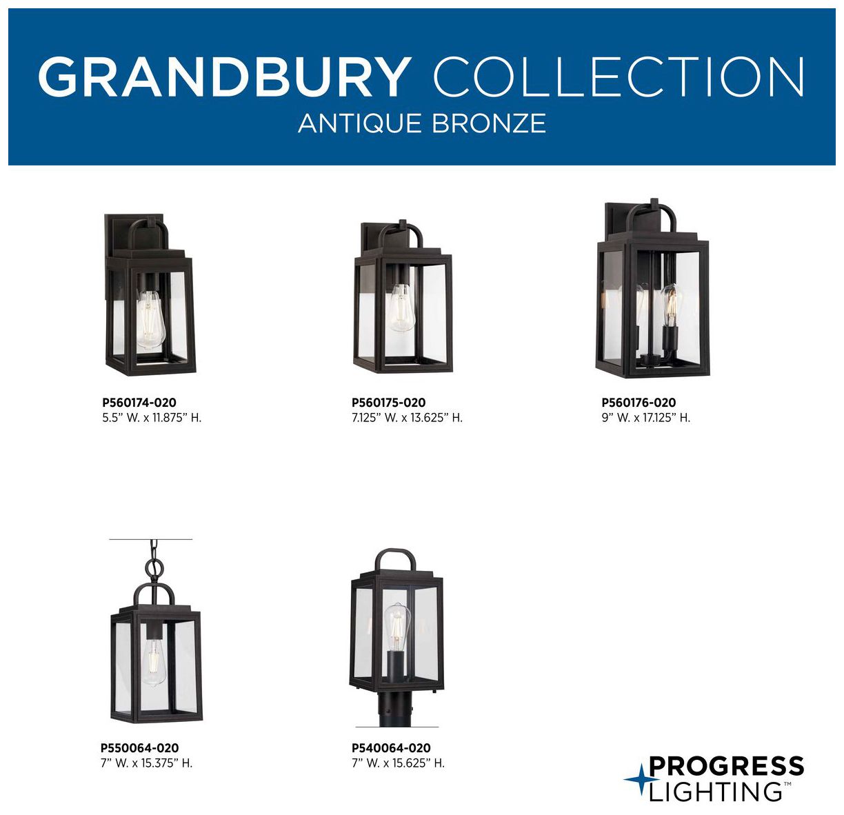 Grandbury Collection One-Light Outdoor Wall Lantern with DURASHIELD P560175