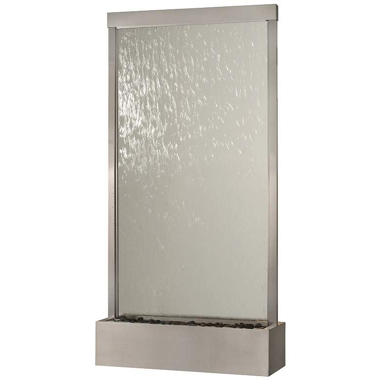 Image 1 Grande 94 inch High Stainless Steel &amp; Clear Glass Fountain