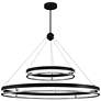 1_Grande Illusion 48 1/2"W Coal and Nickel LED Ring Chandelier