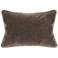 Grandeur Chocolate 20" x 14" Cotton Velvet Accent Pillow