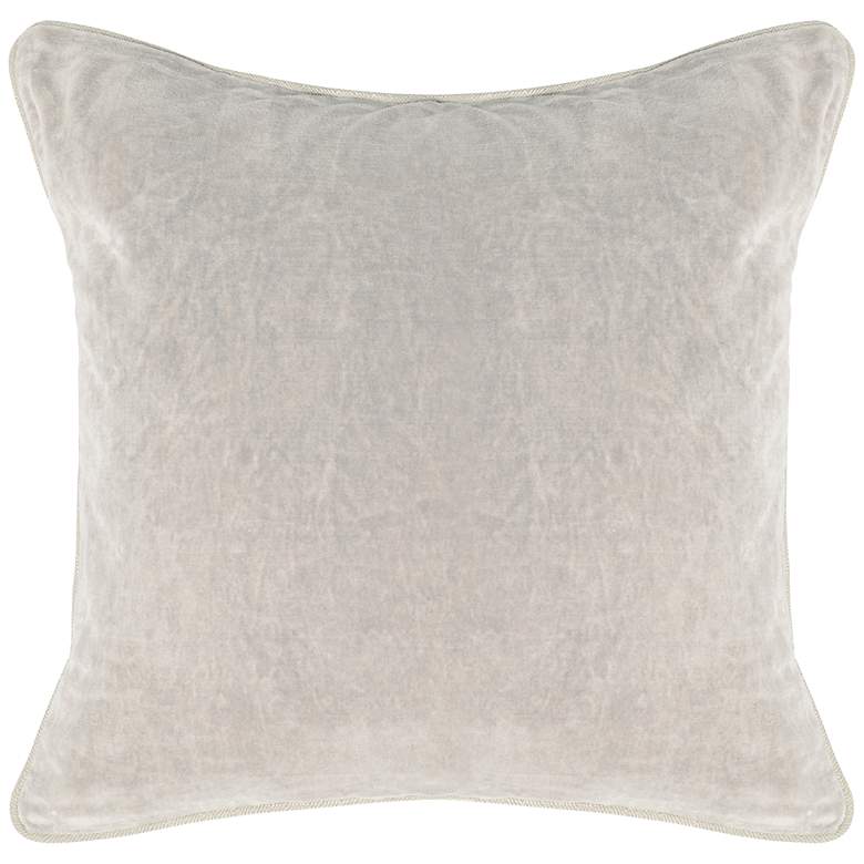 Image 1 Grandeur Fog18 inch Square Cotton Velvet Accent Pillow