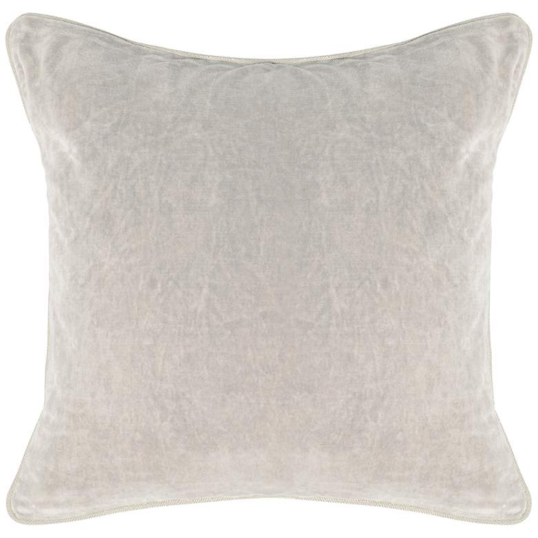 Image 1 Grandeur Fog18" Square Cotton Velvet Accent Pillow