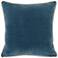 Grandeur Marine 18" Square Cotton Velvet Accent Pillow