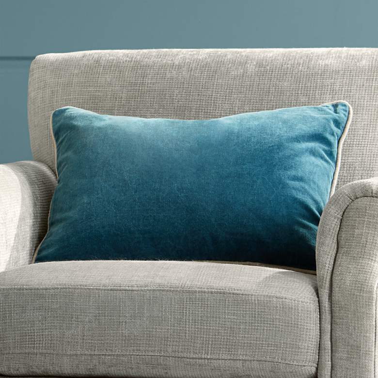 Image 1 Grandeur Marine 20" x 14" Cotton Velvet Throw Pillow