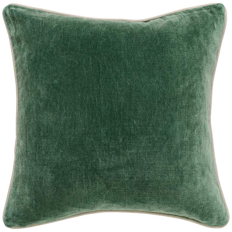 Image 1 Grandeur Pine 18 inch Square Cotton Velvet Accent Pillow