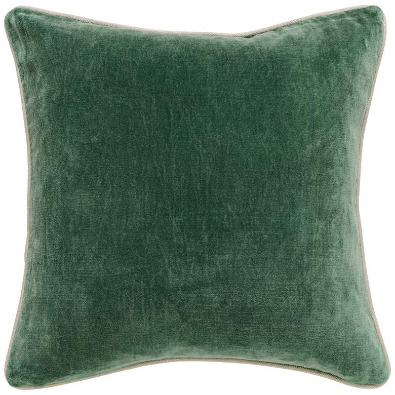 Image 1 Grandeur Pine 18" Square Cotton Velvet Accent Pillow