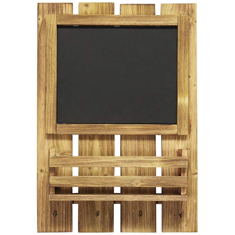 Image 2 Grandy Brown Chalkboard Sign w/ Key Holder and Mail Storage