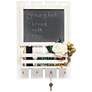 Grandy White Wash Chalkboard Sign w/ Key Holder Mail Storage