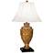 Granger Golden Earth Table Lamp with Outlet