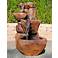 Granite Falls 37"H Relic Lava Tiered Outdoor LED Fountain