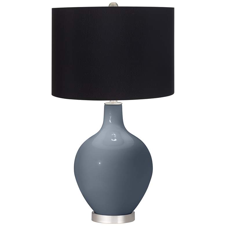 Image 1 Granite Peak Black Shade Ovo Table Lamp