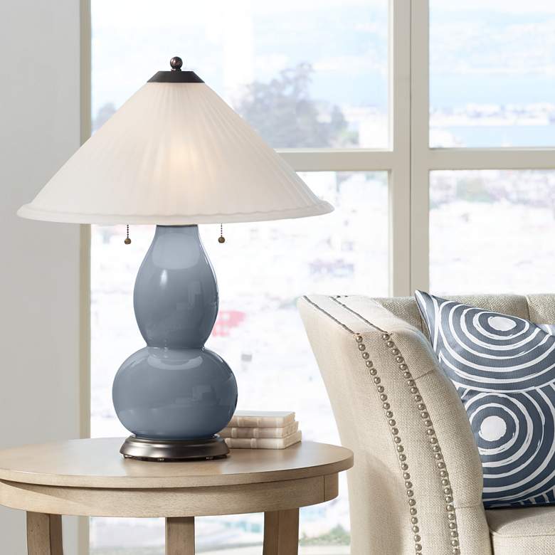 Image 1 Granite Peak Fulton Table Lamp with Fluted Glass Shade