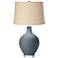 Granite Peak Oatmeal Linen Shade Ovo Table Lamp