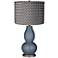Granite Peak Pleated Charcoal Shade Double Gourd Table Lamp