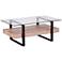Granstead 41 1/2"W Natural and Black 1-Shelf Cocktail Table