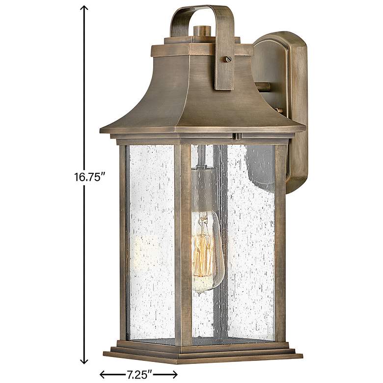 Image 5 Grant 16 3/4" High Burnished Bronze Outdoor Wall Light more views