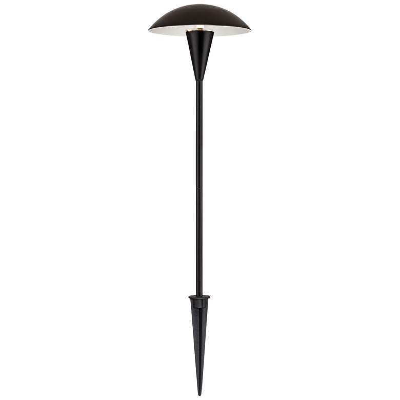 Image 4 Grant 18" High Black LED Mushroom Path Lights Set of 2 more views