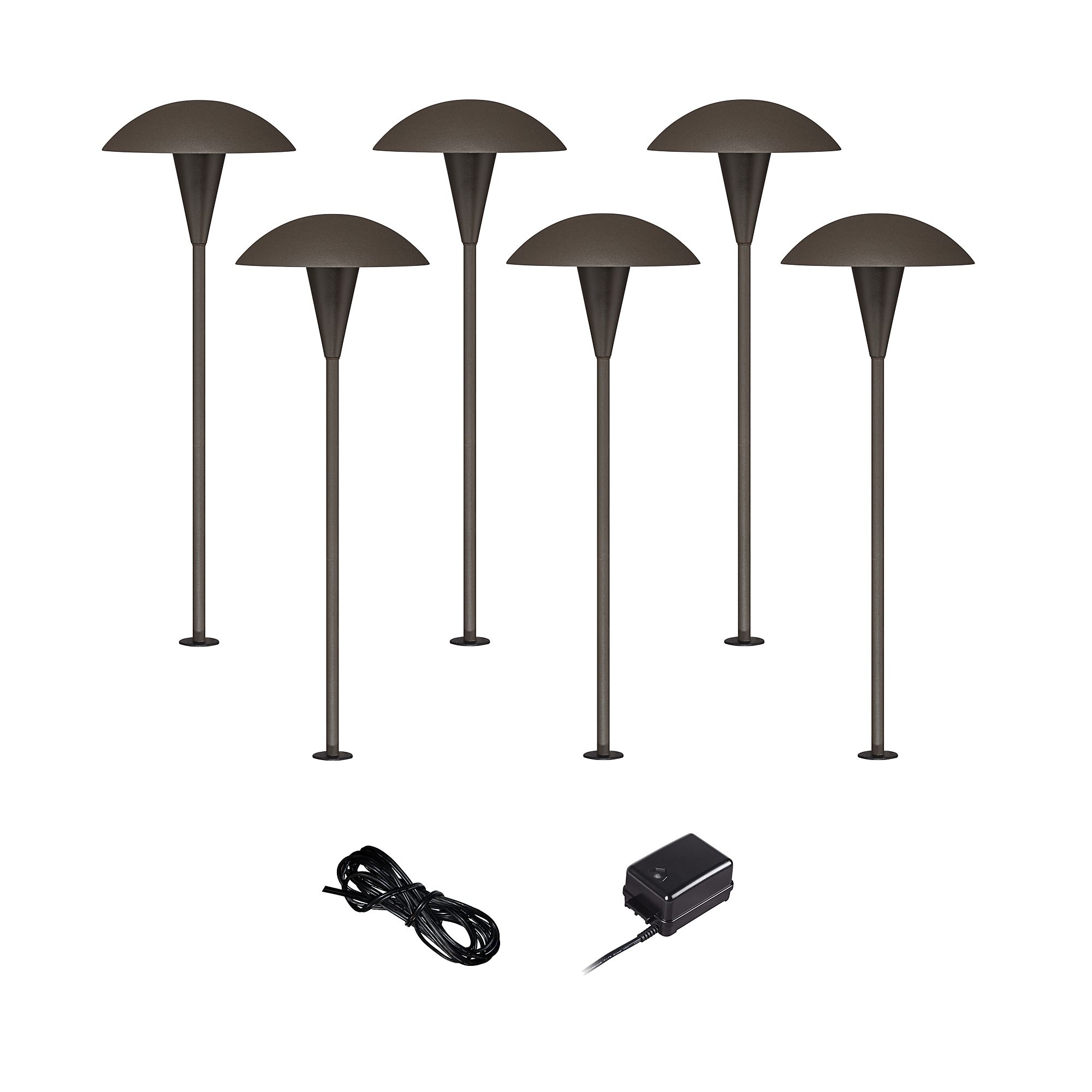 Grant 18" High Bronze 8-Piece Outdoor LED Landscape Lighting Set