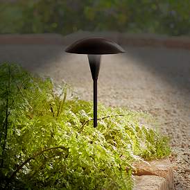 Image3 of Grant 18" High Bronze LED Mushroom Path Lights Set of 2 more views
