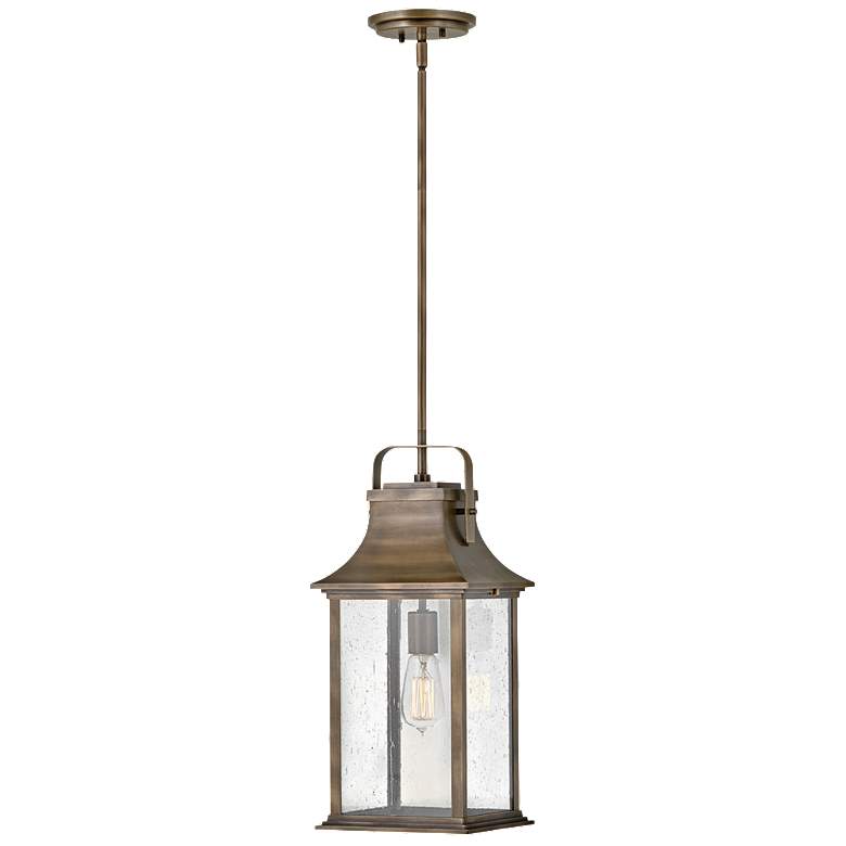Image 1 Grant 19 3/4 inch High Burnished Bronze Outdoor Hanging Light