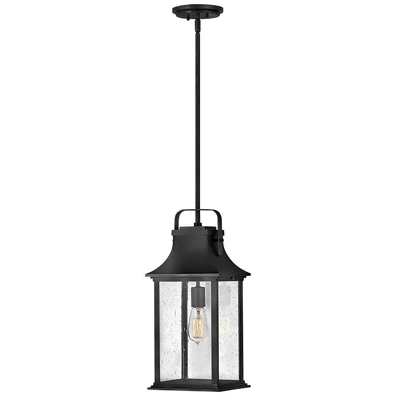 Image 2 Grant 19 3/4" High Textured Black Outdoor Hanging Light more views