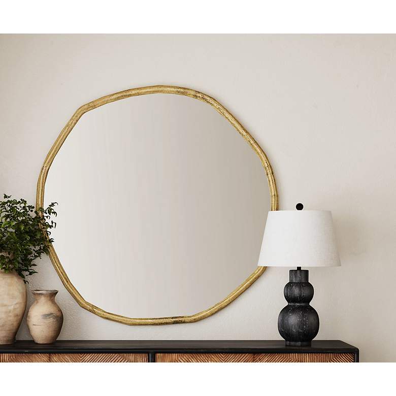 Image 6 Grant 52" Brass Wall Mirror more views