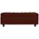 Grant Burgundy Red Fabric Tufted Storage Ottoman