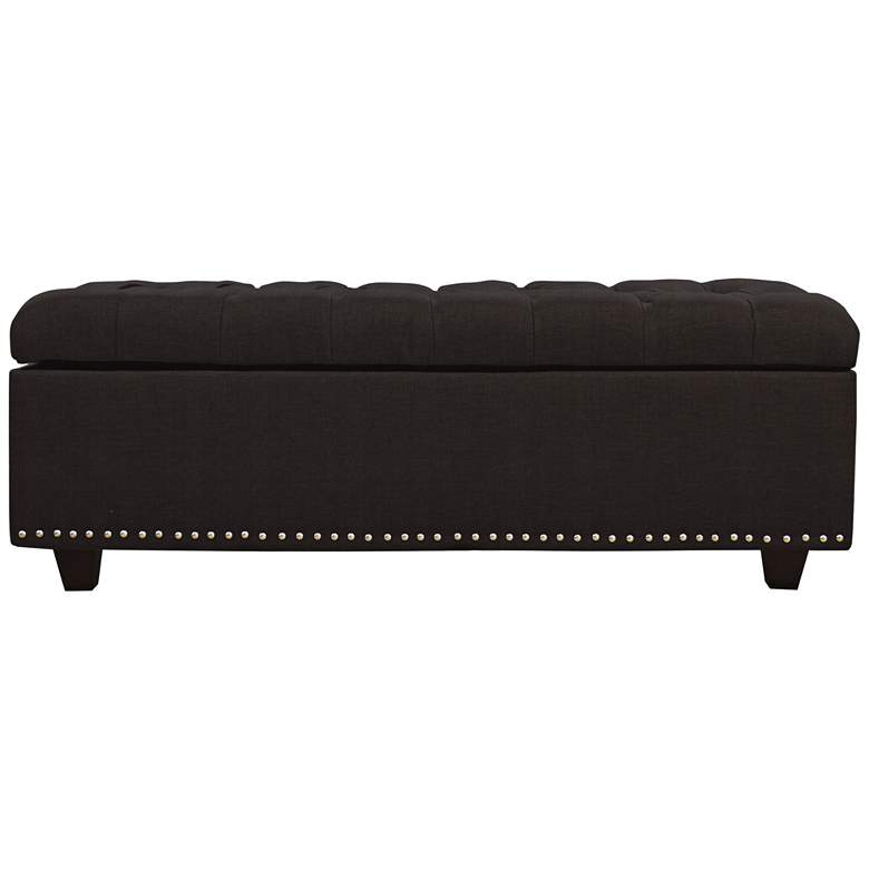 Image 1 Grant Charcoal Fabric Tufted Storage Bench