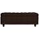 Grant Chocolate Fabric Tufted Storage Bench