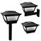 Grant Collection Black Outdoor Solar LED Post Lights