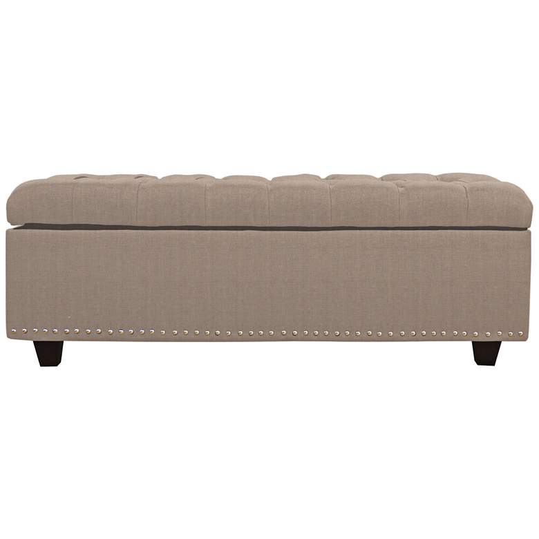 Image 1 Grant Linen Tufted Storage Bench