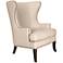 Grant Oatmeal Linen Wingback Chair