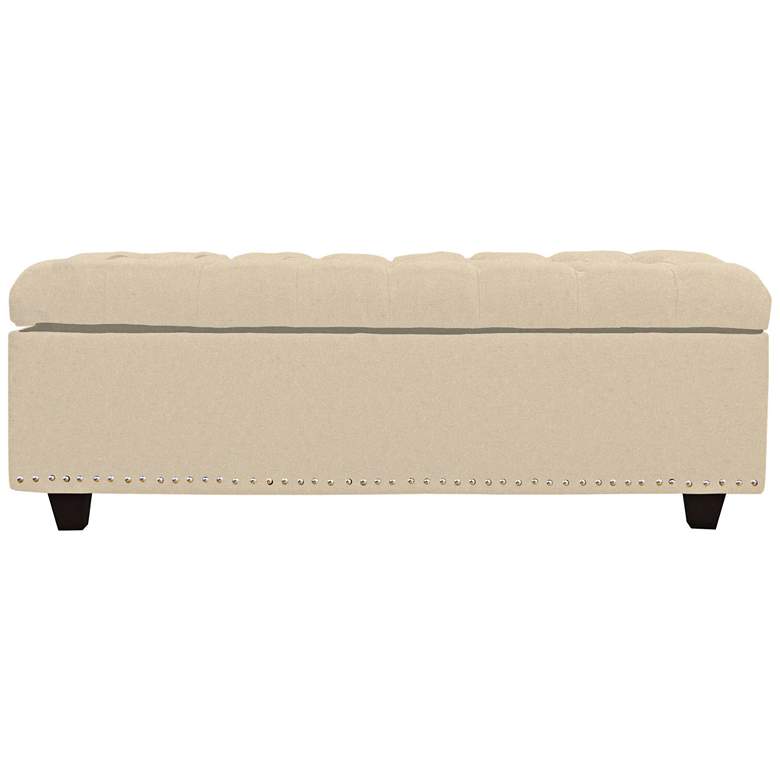 Image 1 Grant Pearl Fabric Tufted Storage Bench