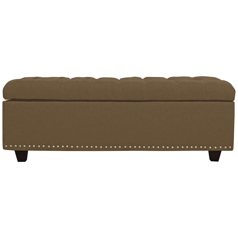 Image 1 Grant Pecan Fabric Tufted Storage Bench